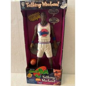 Michael Jordan Space Jam 15 inch Warner Bros TALKING 1996 Figure Original Box